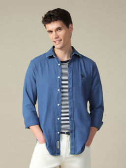 U.S. Polo Assn. Denim Co. - Men Blue Cotton Shirt