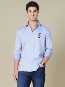 U.S. POLO ASSN. - Men Blue Cotton Shirt