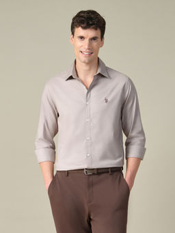 U.S. POLO ASSN. - Men Beige Cotton Shirt