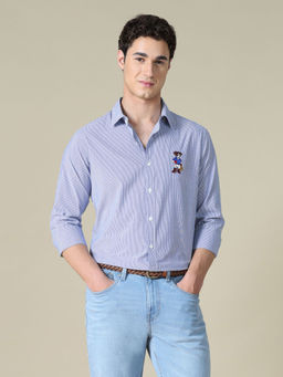 U.S. POLO ASSN. - Men Blue Cotton Shirt