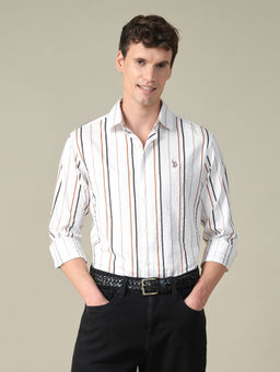 U.S. POLO ASSN. - Men Brown Cotton Shirt