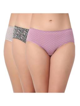 Juliet - Cotton Hipster Premium Panties Full Coverage Stretchable (Pack of 3)