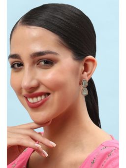 Biba - Womens Mint Green Stone Embellished Earrings