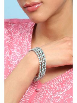Biba - Womens Mint Stone Bangles (Pack Of 4)