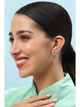 Biba - Womens White Brass Drop Earrings