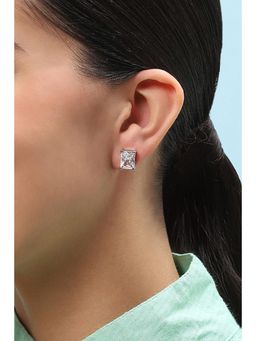 Biba - Womens White Brass Stud Earrings
