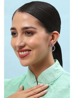 Biba - Womens White Brass Drop Earrings