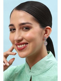 Biba - Womens White Stone Studded Earrings