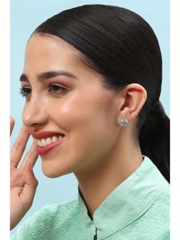 Biba - Womens White Textured Earrings