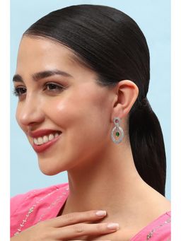 Biba - Womens Green Stone Studded Earrings
