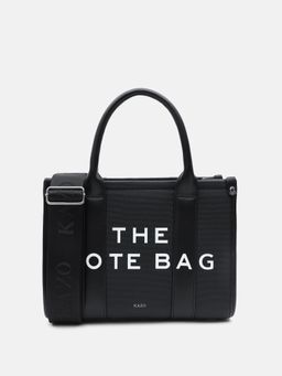 Kazo - Black The Tote Bag with Detachable Strap (M)