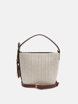 Kazo - Off White Hazmi Raffia Sling Bag (M)