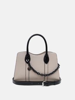 Kazo - Beige Elmyra Satchel Bag with Detachable Strap (M)