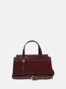 Kazo - Burgundy Jakline Satchel Bag with Detachable Strap (M)