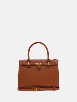 Kazo - Tan Allyn Satchel Bag with Detachable Strap (M)
