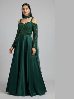 Ellemora - Emerald Aura A Line Maxi Dress