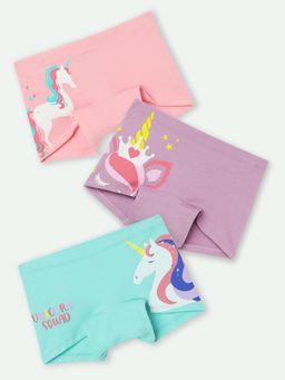 mackly - Girls Printed Boxer (Pack of 3)