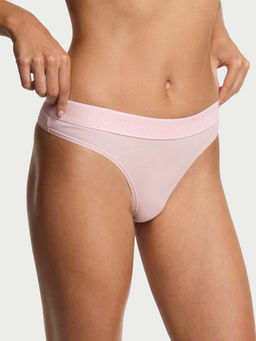 Victoria's Secret - Pink Logo Cotton Thong Panty