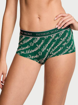 Victoria's Secret - Green Logo Cotton Boyshorts