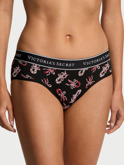 Victoria's Secret - Black Logo Cotton Hiphugger Panty
