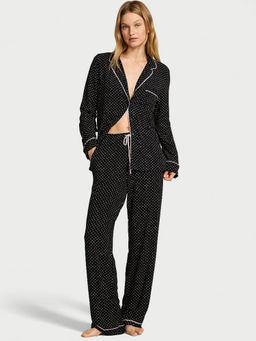 Victoria's Secret - Black Modal Soft Long Shirt & Pyjama