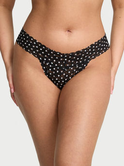 Victoria's Secret - Black The Lacie Lace Thong Panty