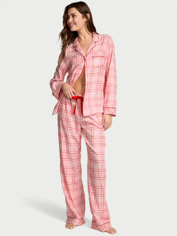 Victoria's Secret - Pink Flannel Long Shirt & Pyjama