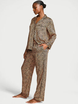 Victoria's Secret - Beige Glazed Satin Shirt & Pyjama