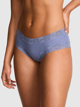 Victoria's Secret - Blue Lace-Trim Cheeky Panty