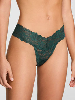 Victoria's Secret - Green Lace Thong Panty