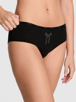 Victoria's Secret - Black Logo Cotton Hiphugger Panty