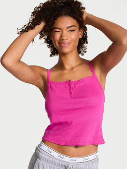 Victoria's Secret - Pink Cotton Henley Camisole