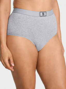 Victoria's Secret - Grey Logo Cotton Shine Patch Modern Brief Panty
