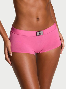 Victoria's Secret - Pink Logo Cotton Shine Patch Boyshorts