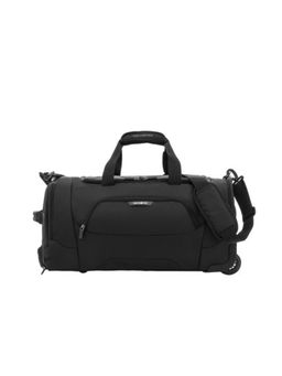 Samsonite - Duffle Bag for Women Men | ALBI II 55 Cms Polyester Trolley Bag for Travel | Trolley Bag Luggage Bag for Travel, Black and Grey