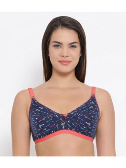 Clovia - Cotton Rich Printed Non-Padded Full Cup Wire Free Everyday Bra - White