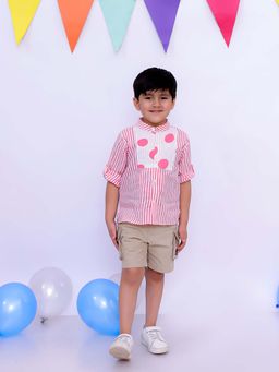 BownBee - Pink Summer Polka Dots Short Kurta
