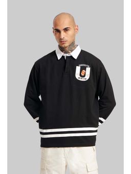 UNDERRATED CLUB - Men Striped Black Polo T-Shirt