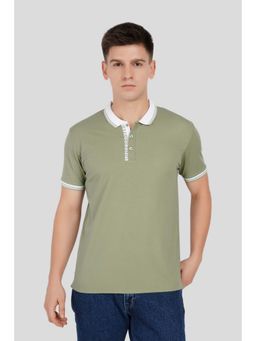 UNDERRATED CLUB - Light Green Contrast Collar Polo T-Shirt