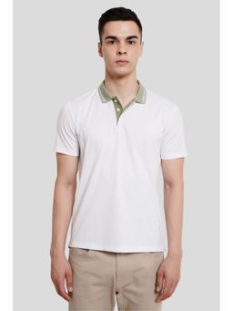 UNDERRATED CLUB - White Contrast Collar Polo T-Shirt