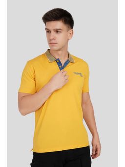 UNDERRATED CLUB - Yellow Contrast Collar Polo T-Shirt