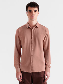 The Souled Store - Original Solid Brown Knit Shirt for Men
