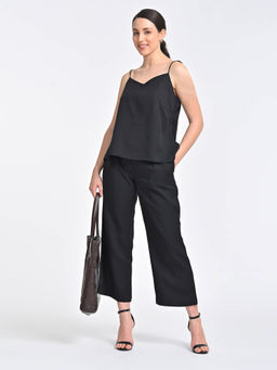 Saltpetre - Women Solid Tencel Black Co-Ord (Set of 2)