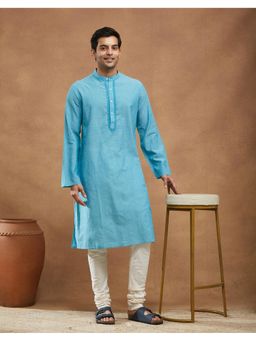 Fabindia - Blue Cotton Long Kurta