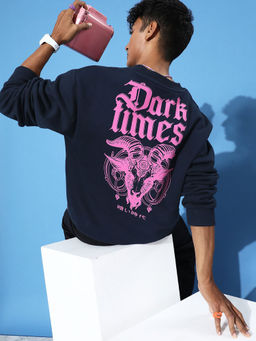 Difference of Opinion - Navy Blue Oversized Sweatshirt