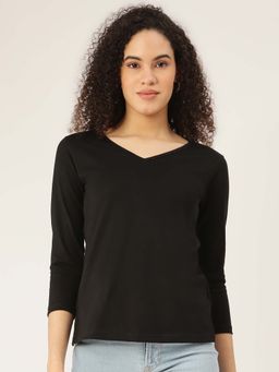 BRINNS - V-Neck Pure Cotton T-Shirt