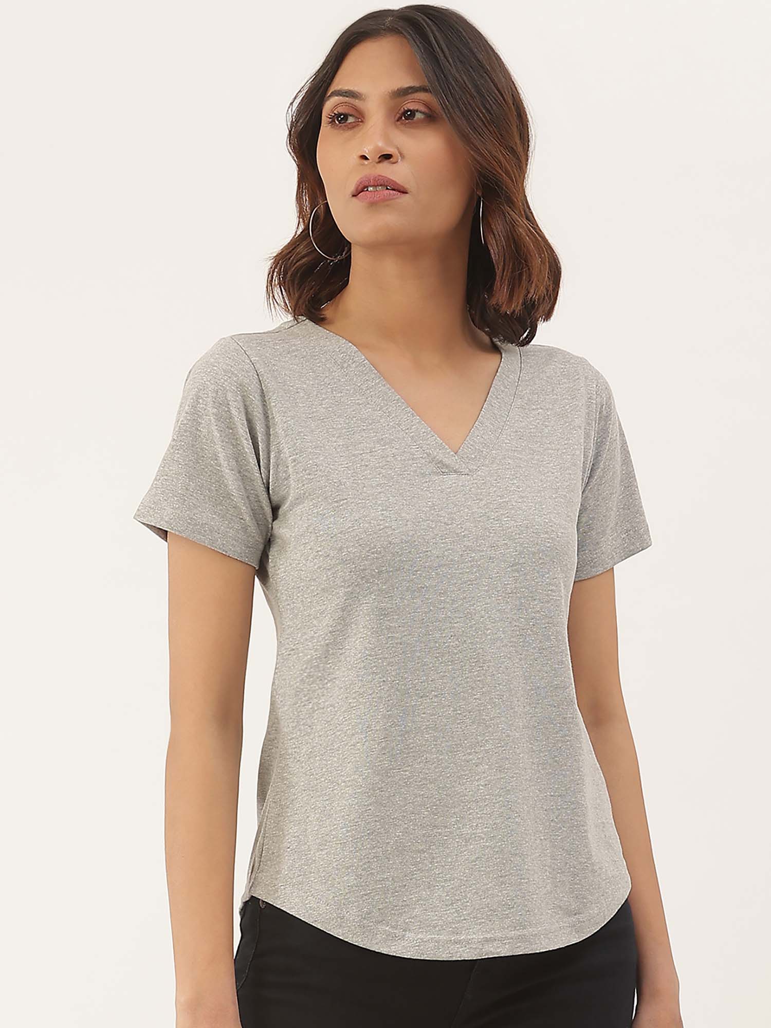brinns Grey Melange Pure Cotton T-Shirt-picture-20