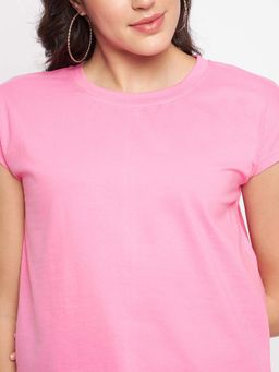 BRINNS - White Neck Cap Sleeves T-Shirt