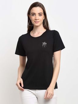 BRINNS - Solid Round Neck Cotton T-Shirt