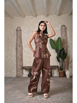 Bani Khurana - Brown Embroidered Co-Ord Set